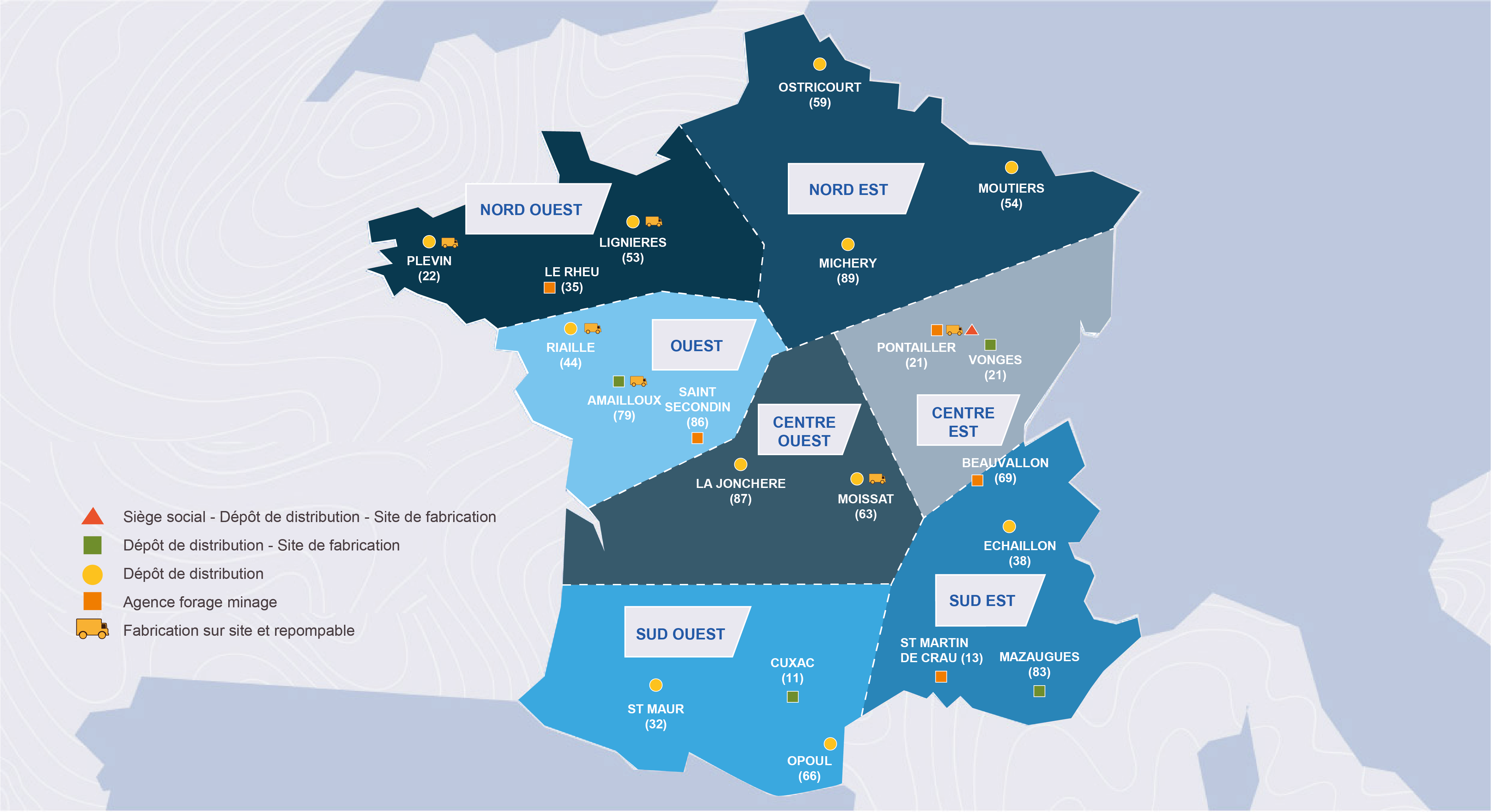 Implantations France