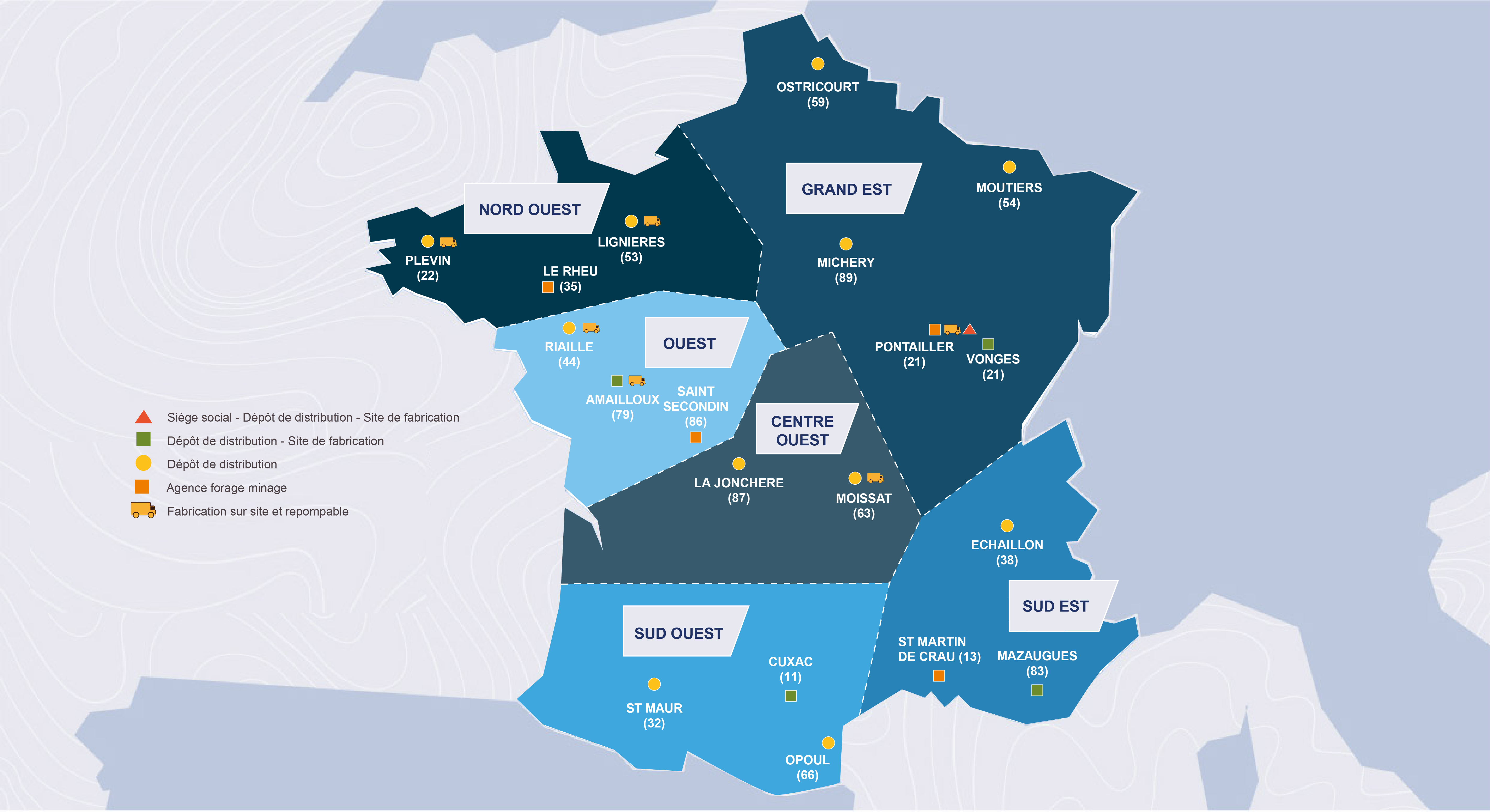 Implantations France