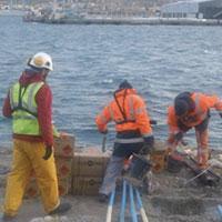 Mining a port jetty